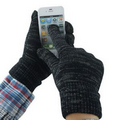Touch Screen Soft Stylus Gray Hinted Gloves